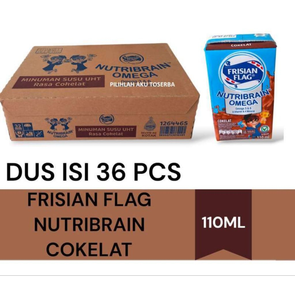 Susu Frisian Flag Cokelat 110ml - 1 Dus (36 Pcs) Susu Bendera Milky Nutrisi Cokelat Lezat