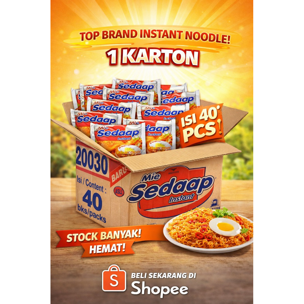 MIE SEDAAP GORENG 1 DUS | Mie Sedap Goreng 1 dus murah pengiriman instant