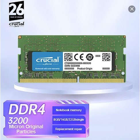 DDR4 RAM Memory Notebook So-dimm 8GB 16GB 32GB 3200MHz 1.2V For Laptop Memory