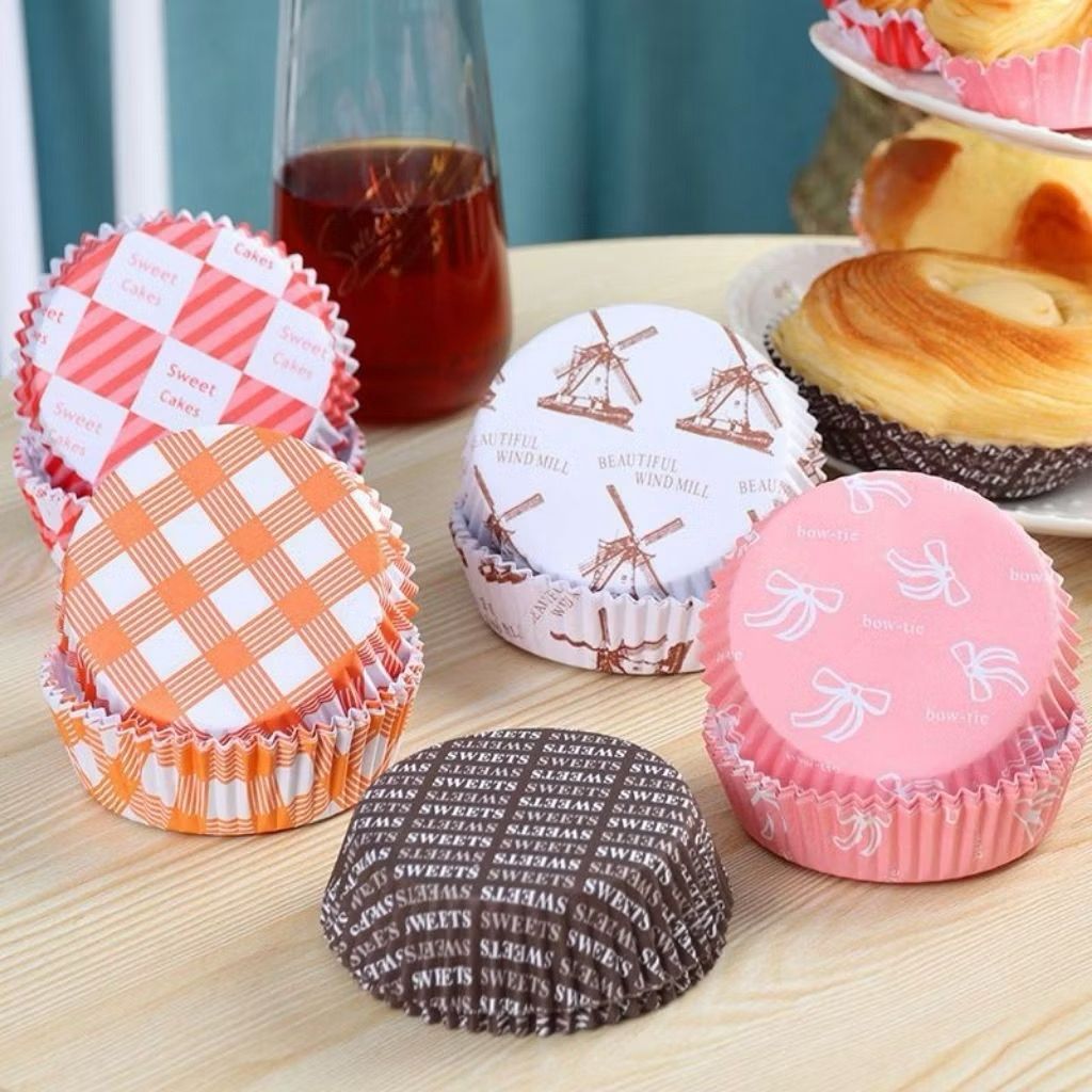 Paper Cup Roti 50pcs / Paper Cup Bulat dan Oval Panjang / Kertas Roti Anti Lengket