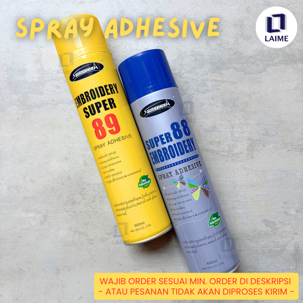 Super 88 Super 89 Embroidery Spray Lem Semprot Kain