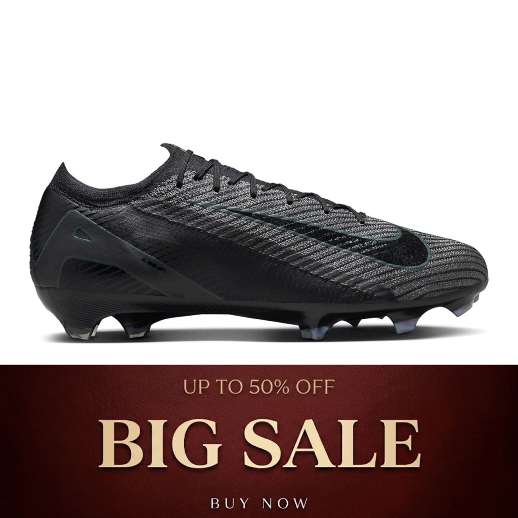 Sepatu Sepak Bola Nike Zoom Vapor 16 Elite Laced Black
