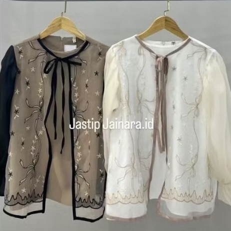 Vanilla Hijab organza series / Organza pita blouse vanilla hijab /  Jastip vanilla hijab