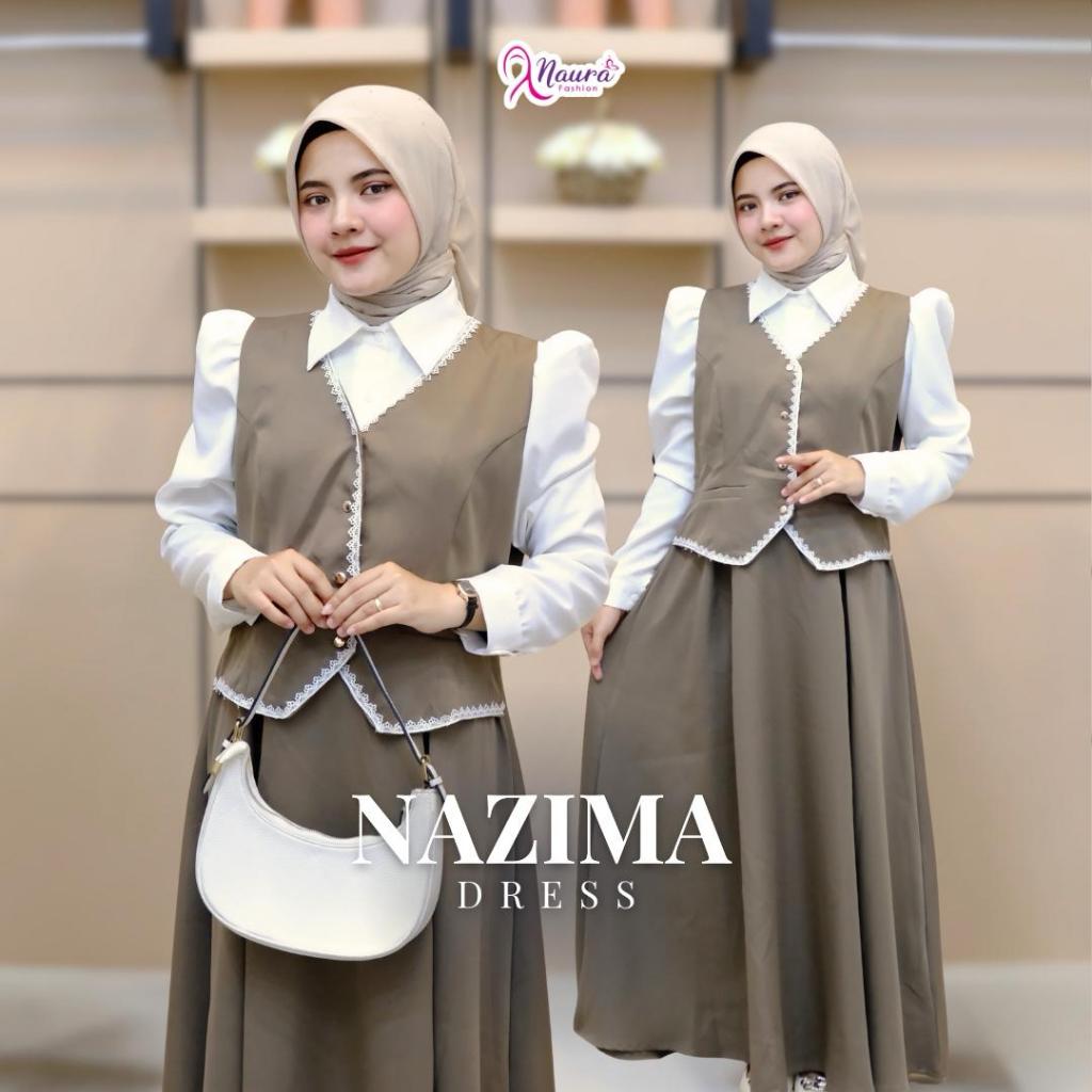 Nazima Dress - Gamis Rompi Wanita Muslim