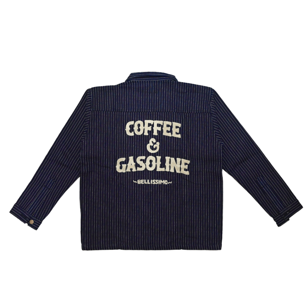 BELLISSIMO WABASH DENIM JACKET - COFFEE & GASOLINE / JAKET JEANS WABASH