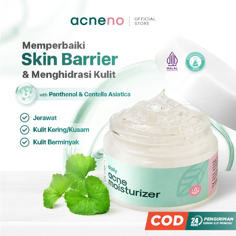 [REPAIR SKIN BARRIER] Acneno Daily Acne Moisturizer - Memperbaiki Skin Barrier Dengan Kandungan Pant