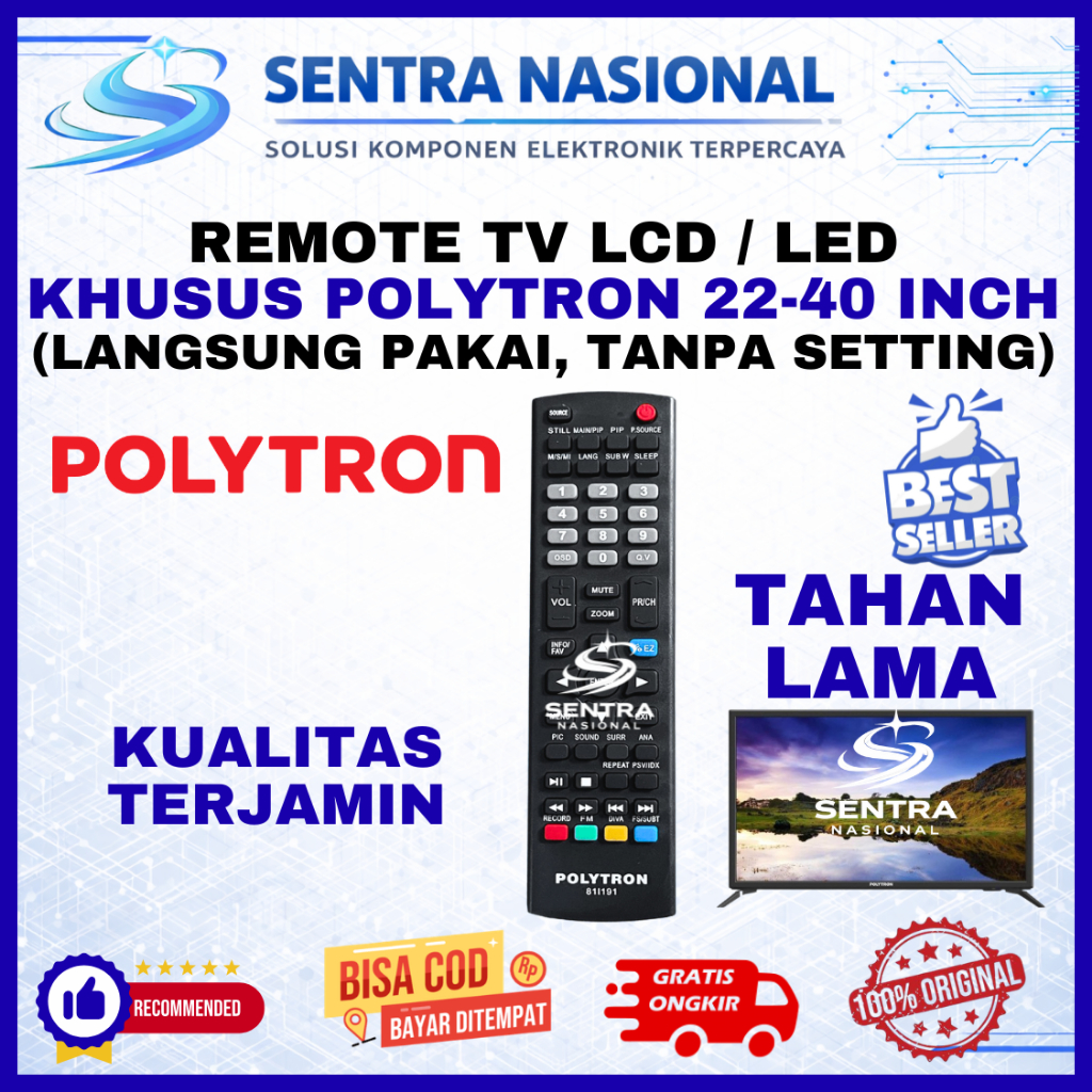 REMOTE TV POLYTRON 24-40 INCH ORIGINAL | REMOT TV POLYTRON 24 INCH 32 INCH 37 INCH 40 INCH ASLI TAHA