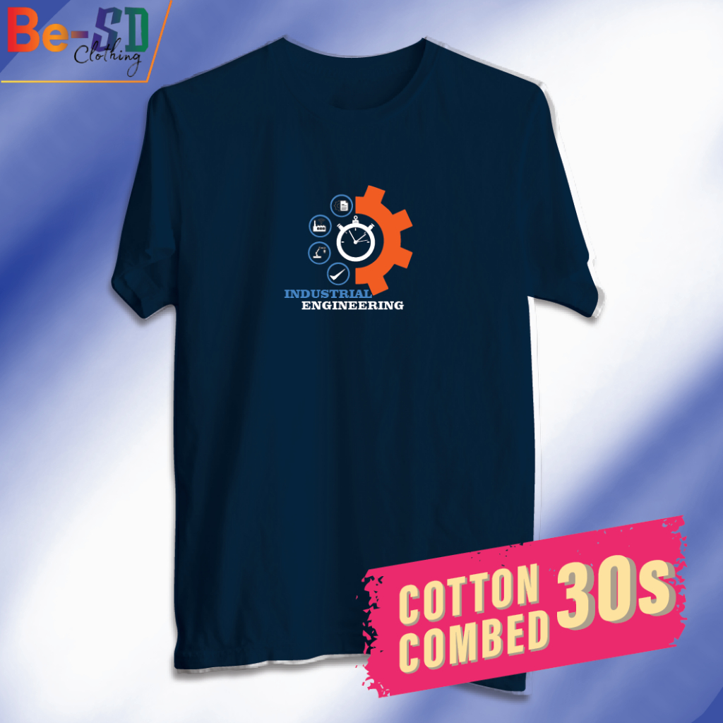 Kaos Distro l Desain Kampus I Industrial Engineering I Teknik Industri l Sablon DTF - Bahan Cotton 3
