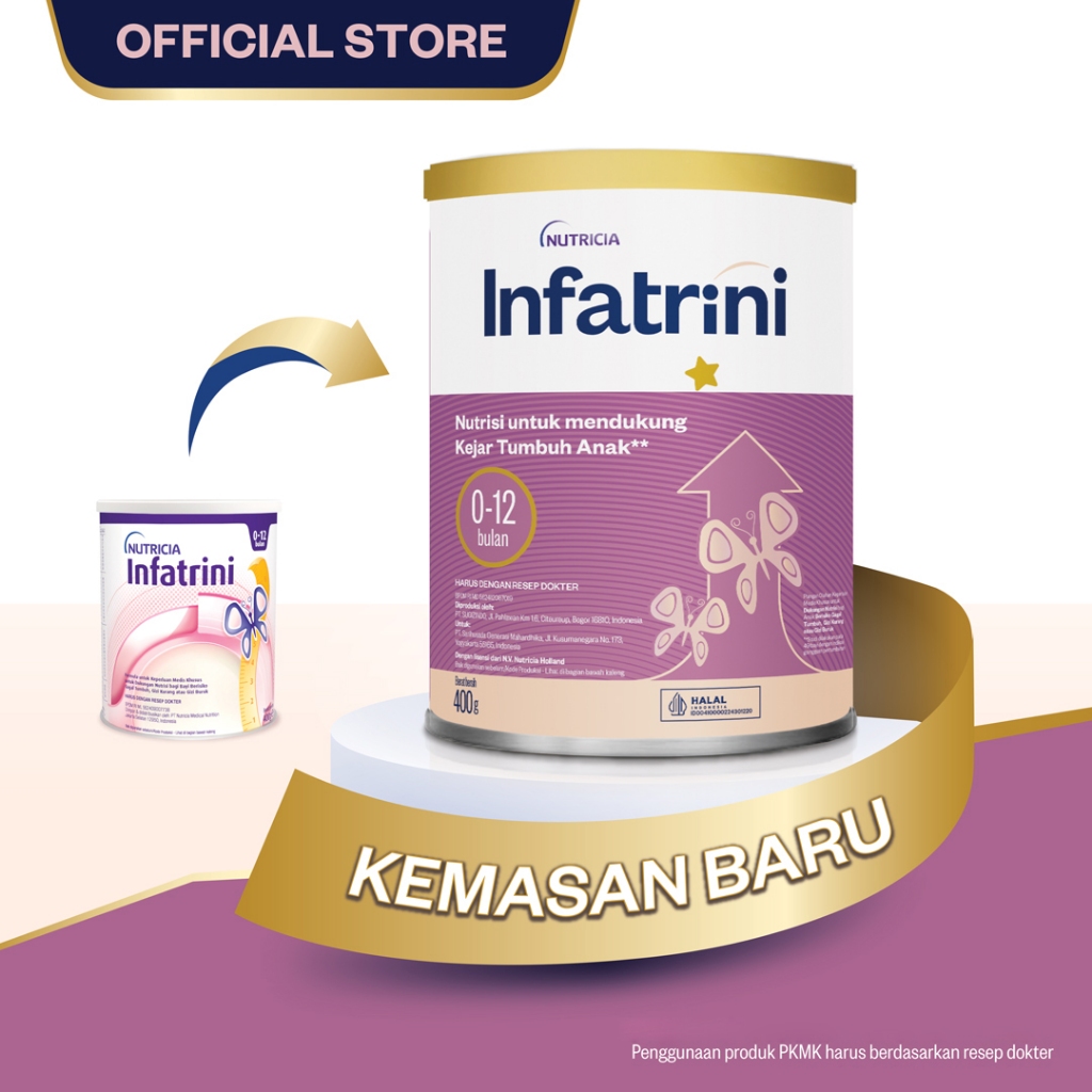 Infatrini Susu Bayi Tinggi Kalori 400g - Dukungan Nutrisi Khusus untuk Bayi 0-12 Bulan