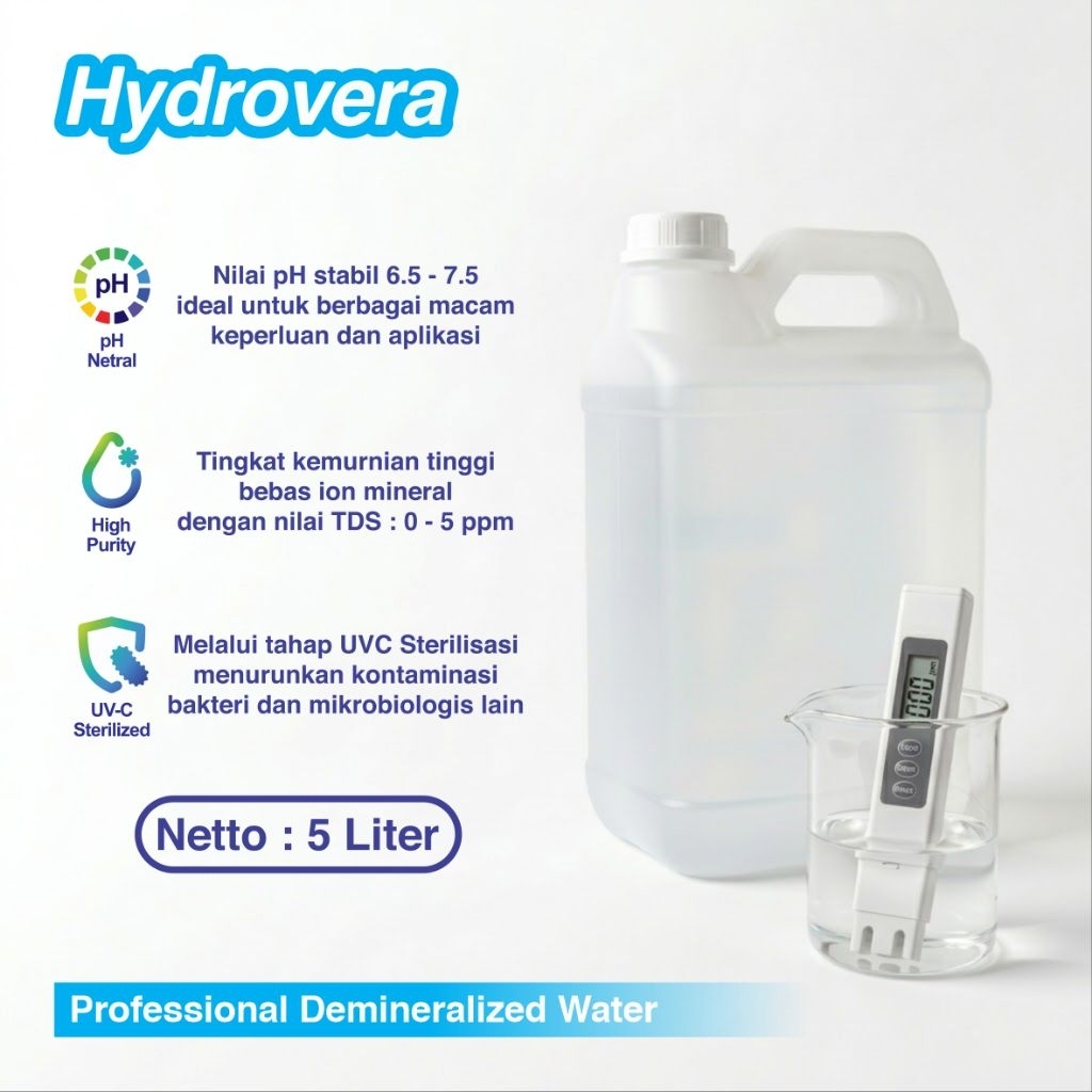 Air Demineral / Air Murni / Aquadest 5 Liter