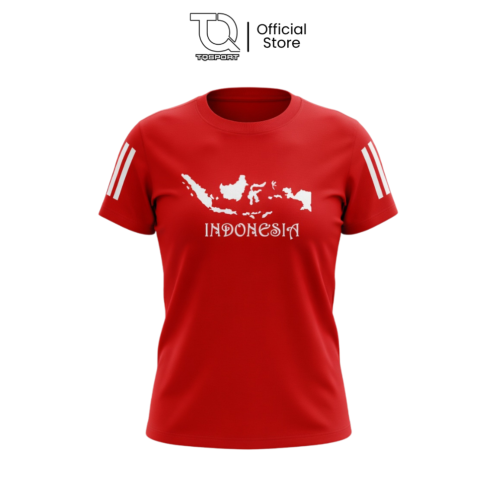 TQSPORT - Baju Senam 17 Agustus Wanita Merah Putih