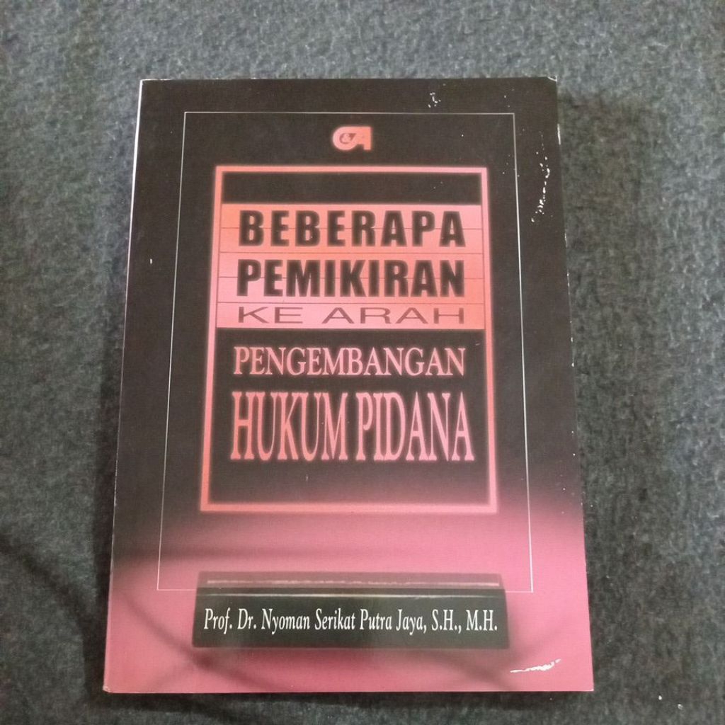 BUKU BEBERAPA PEMIKIRAN KE ARAH PENGEMBANGAN HUKUM PIDANA - PROF DR NYOMAN SERIKAT PUTRA JAYA SH MH