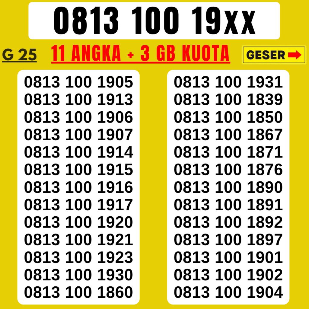 NOMOR CANTIK TELKOMSEL 100  KARTU PERDANA 12 DIGIT 11 DIGIT 10 DIGIT MURAH KARTU PERDANA SIMPATI TER