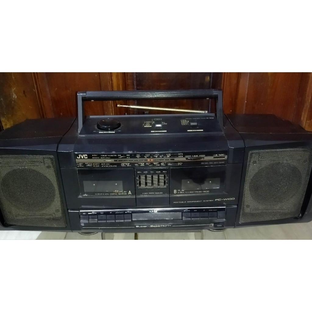 Radio tape compo JVC PC-W100 japan normal