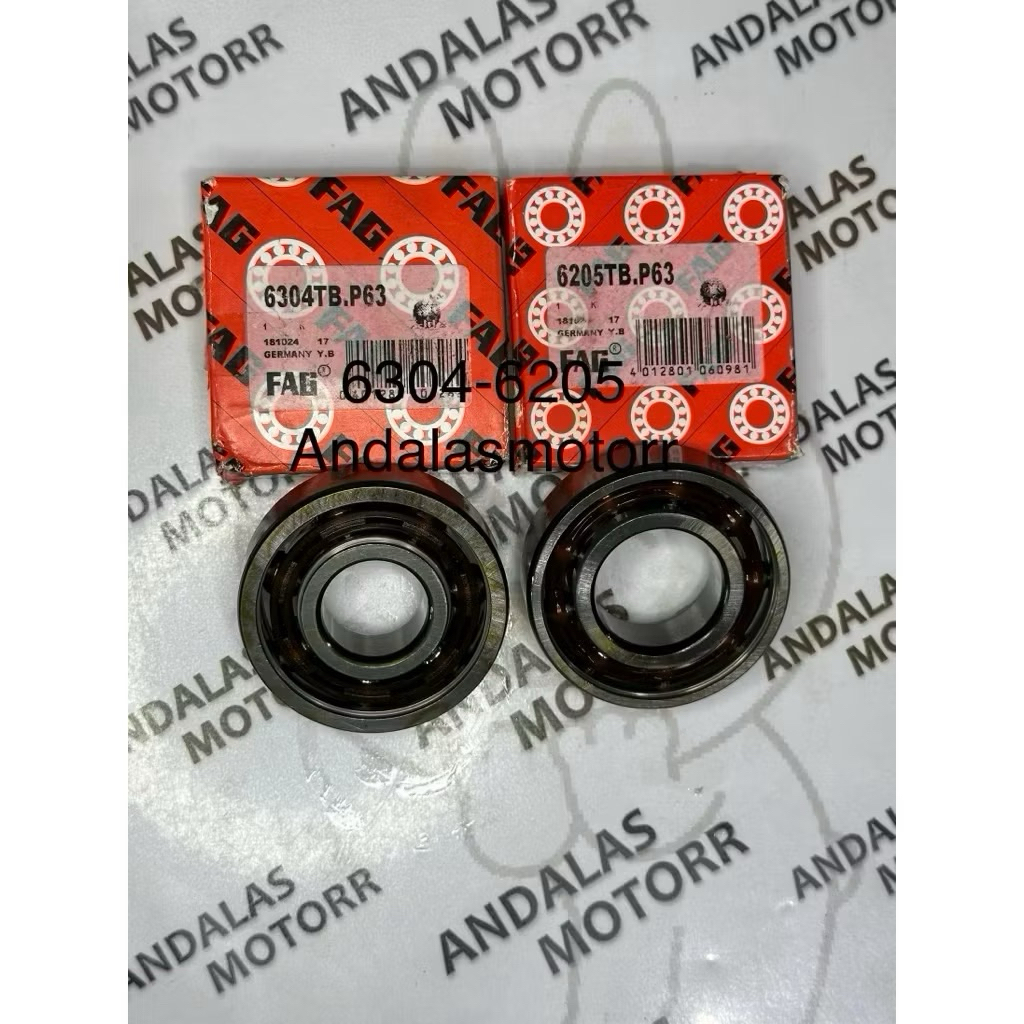 FAG Bearing 6205 C4 Fag - 6304 C4 Fag Bearing Laher Klaker Set As Kruk As Yamaha RX King RXZ