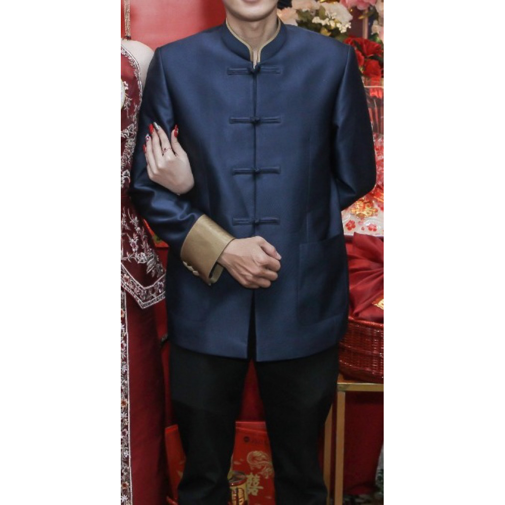 preloved changsan pria cheongsam chinese sangjit teapai wedding jas pria