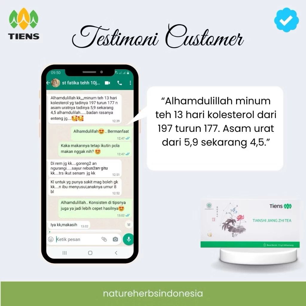 TIENS JIANG ZHI TEA OBAT HERBAL ASAM URAT TEH HERBAL UNTUK ASAM URAT HIPERTENSI & KOLESTROL