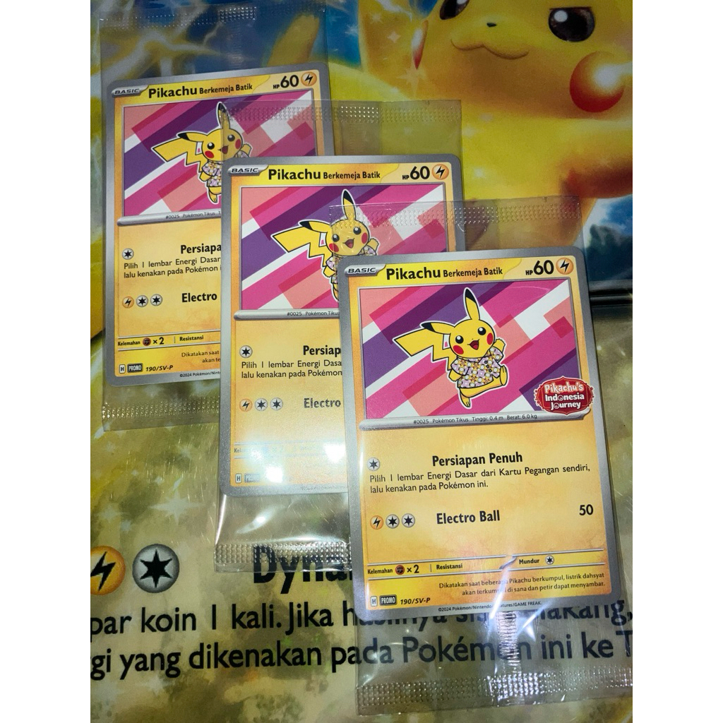 Pikachu Berkemeja Batik - Pink