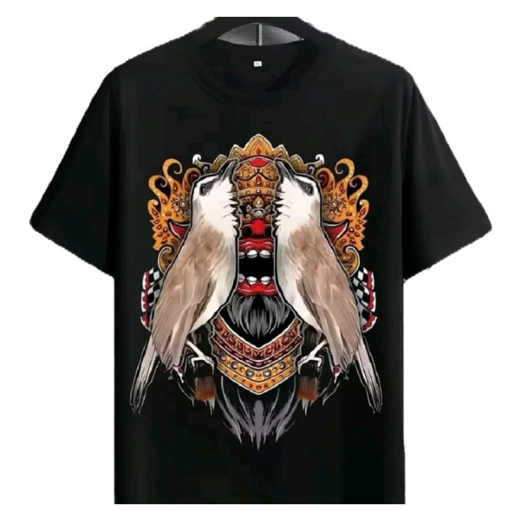 Kaos sablon burung trucukan t-shirt distro unisex bahan adem