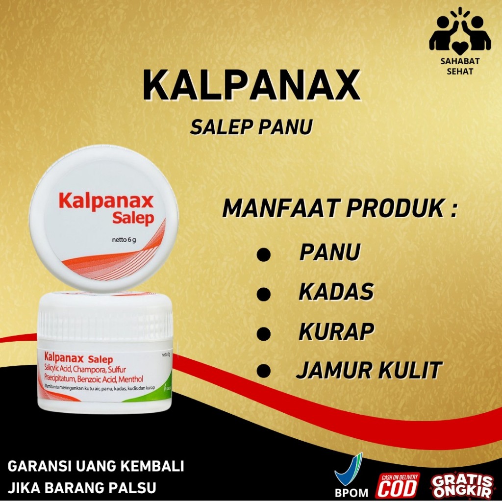 Kalpanax Salep Gatal Jamur Panu Kadas Kurap Efektif Hilangkan Sampai Tuntas Ampuh BPOM