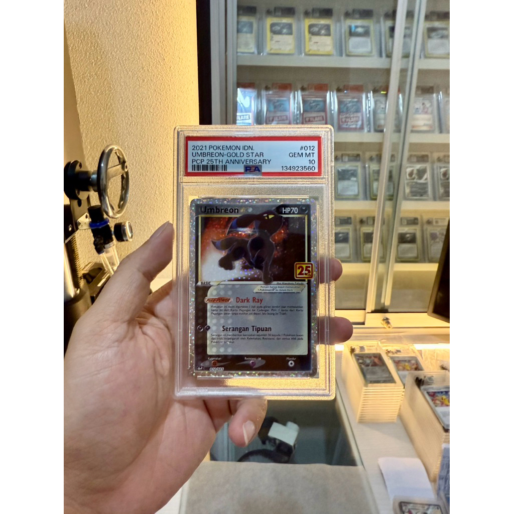 Umbreon Goldstar psa 10 25th anniversary 1 kartu POKEMON TCG card game english, japan, or indonesia 