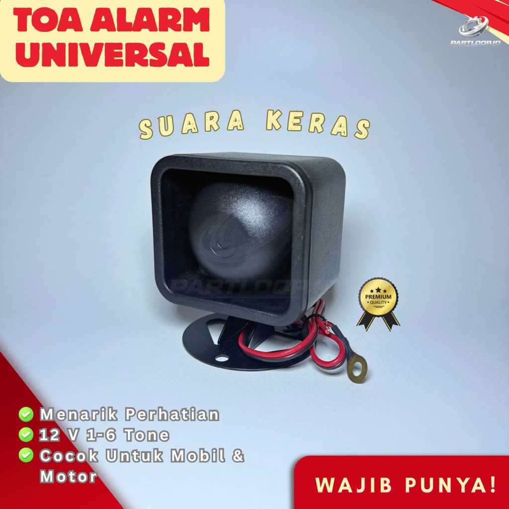 Toa Sirine Mobil Motor 12V 20W 1 Suara | Toa Alarm Klakson Avanza Xenia Ertiga Inova Terios Rush Dll
