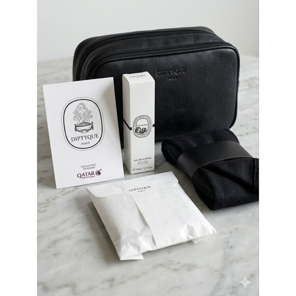 Qatar Airways Business Class Amenity Kit by Diptyque Paris - Limited Edition Travel Pouch