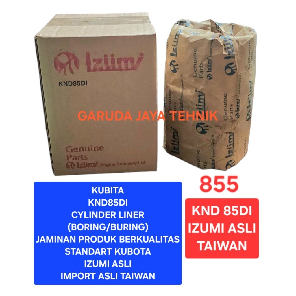 Cyl liner boring buring kubota KND85DI KND 85DI jaminan produk berkualitas IZUMI ASLI TAIWAN (855)