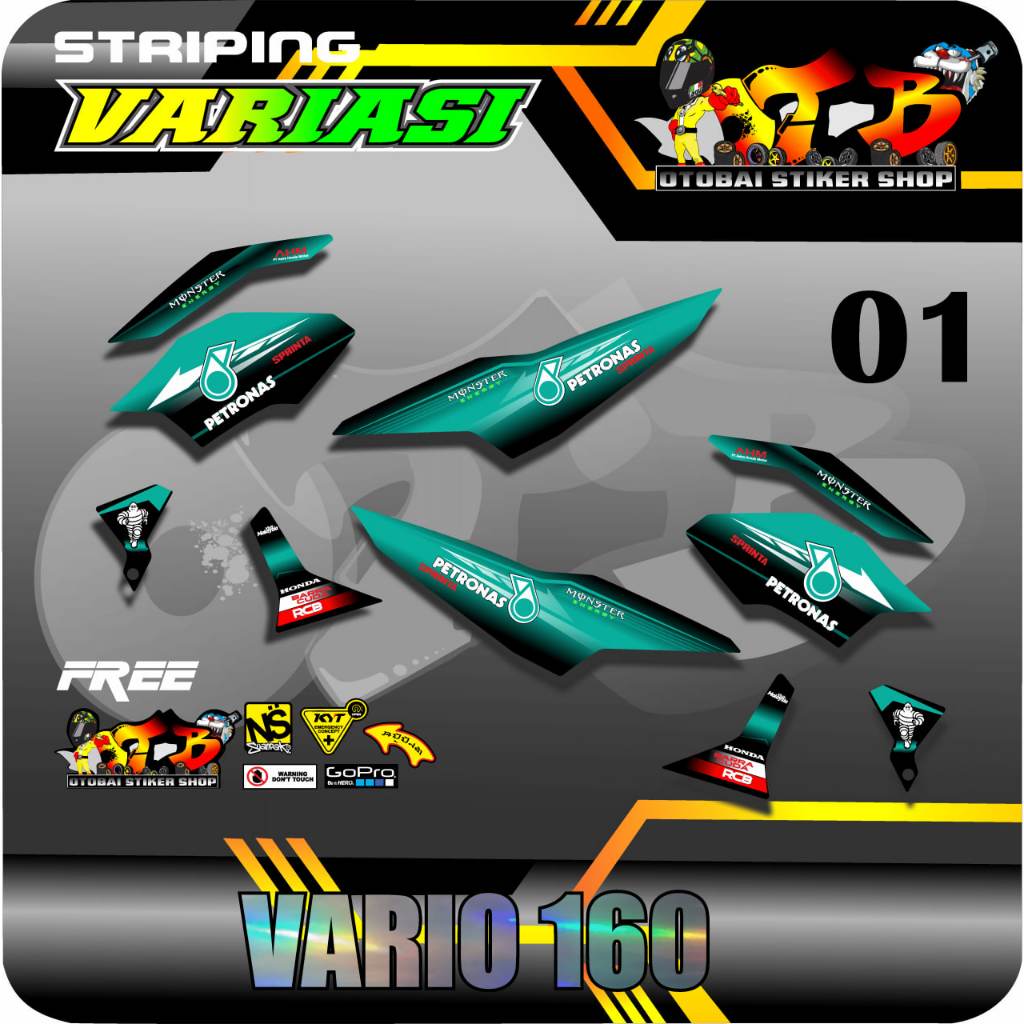 Stiker Striping Honda Vario 160 Petronas
