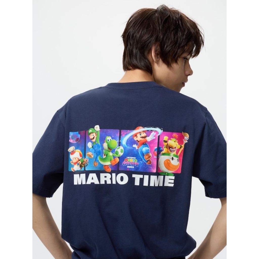 UNIQLO Kaos UT Tshirt The Super Mario Galaxy Movie Lengan Pendek Mario Bros Nintendo ORIGINAL Jastip