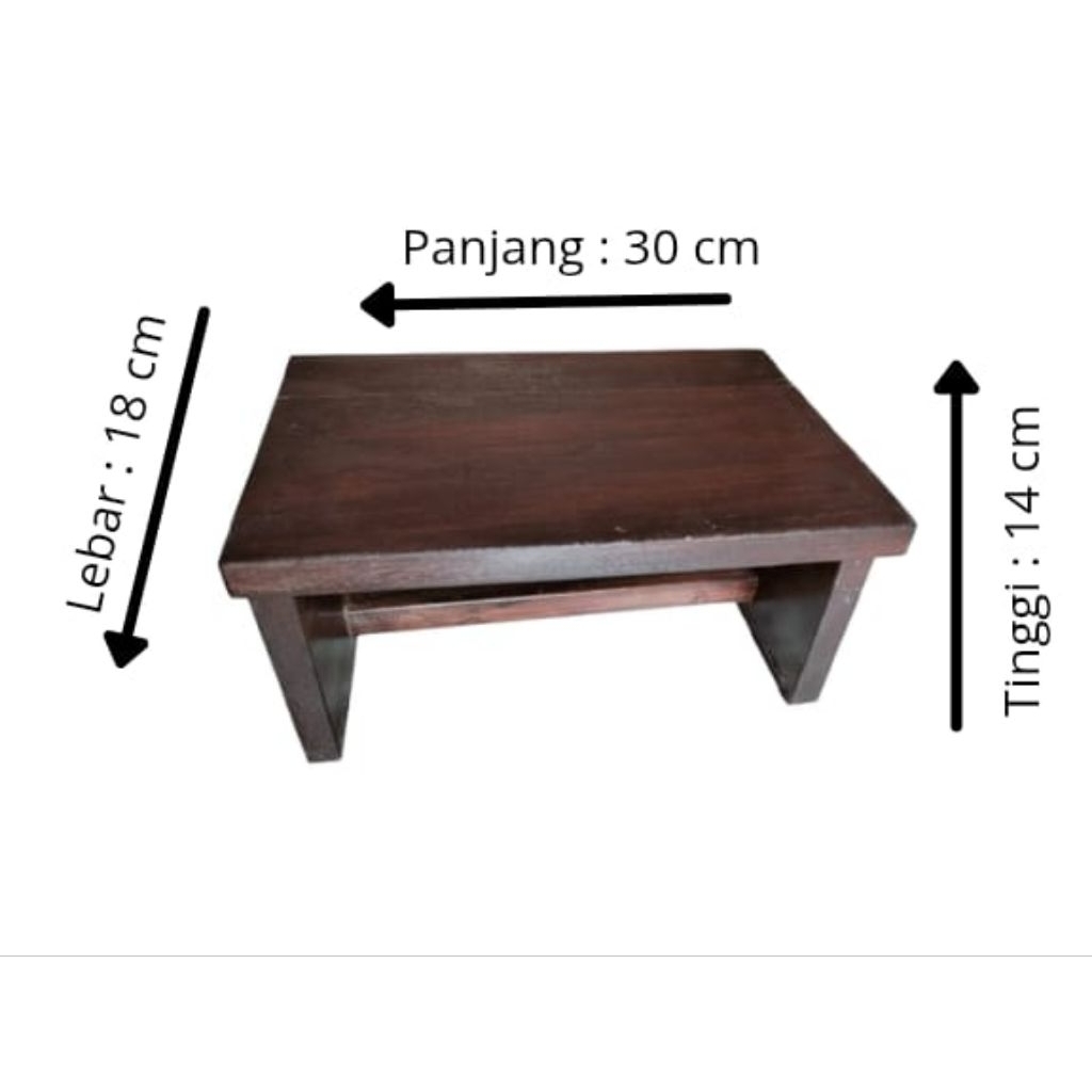 KURSI PENDEK KAYU/BANGKU KAYU JONGKOK/KURSI JONGKOK KAYU