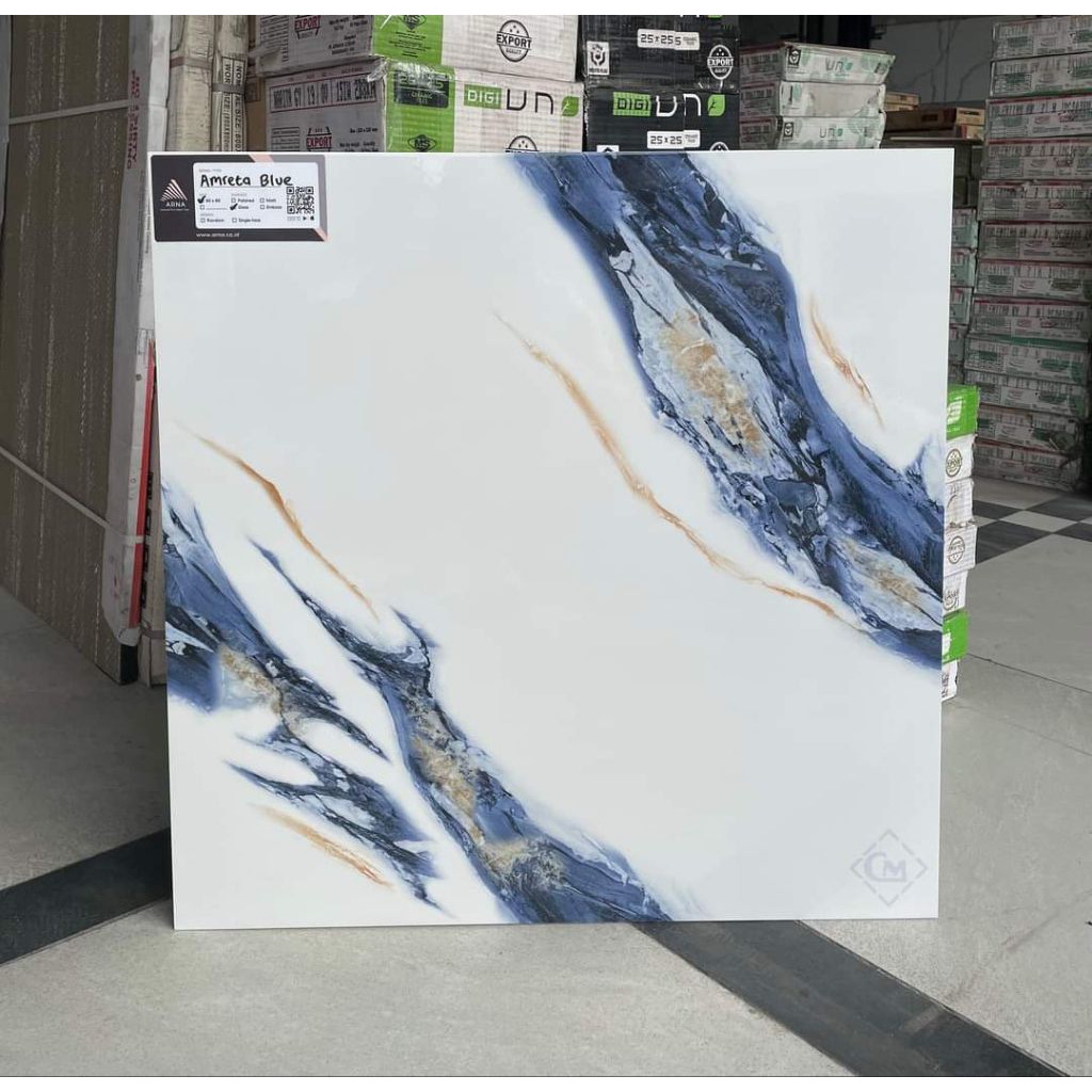 Granite 60x60 Agreta Blue - Arna - Glazed Polished