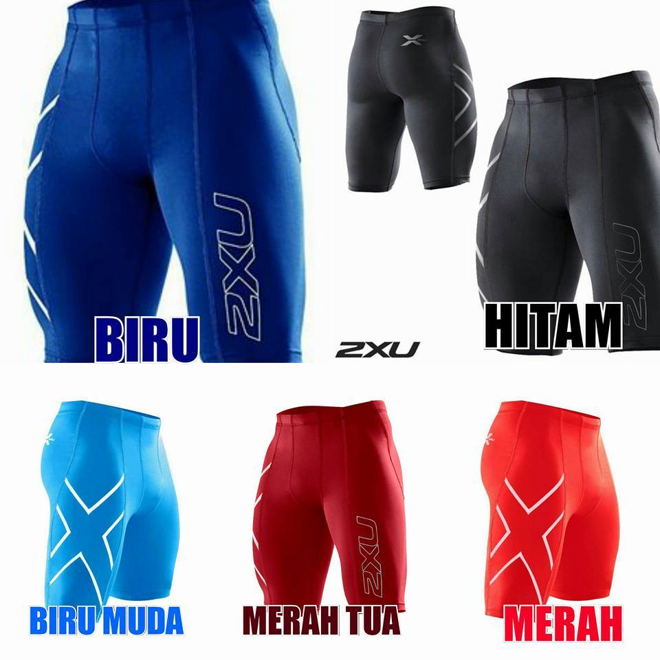 Pabrik baju zumba aerobic yoga senam fitness running logo 2xu Short pants capri 2/4 cowo