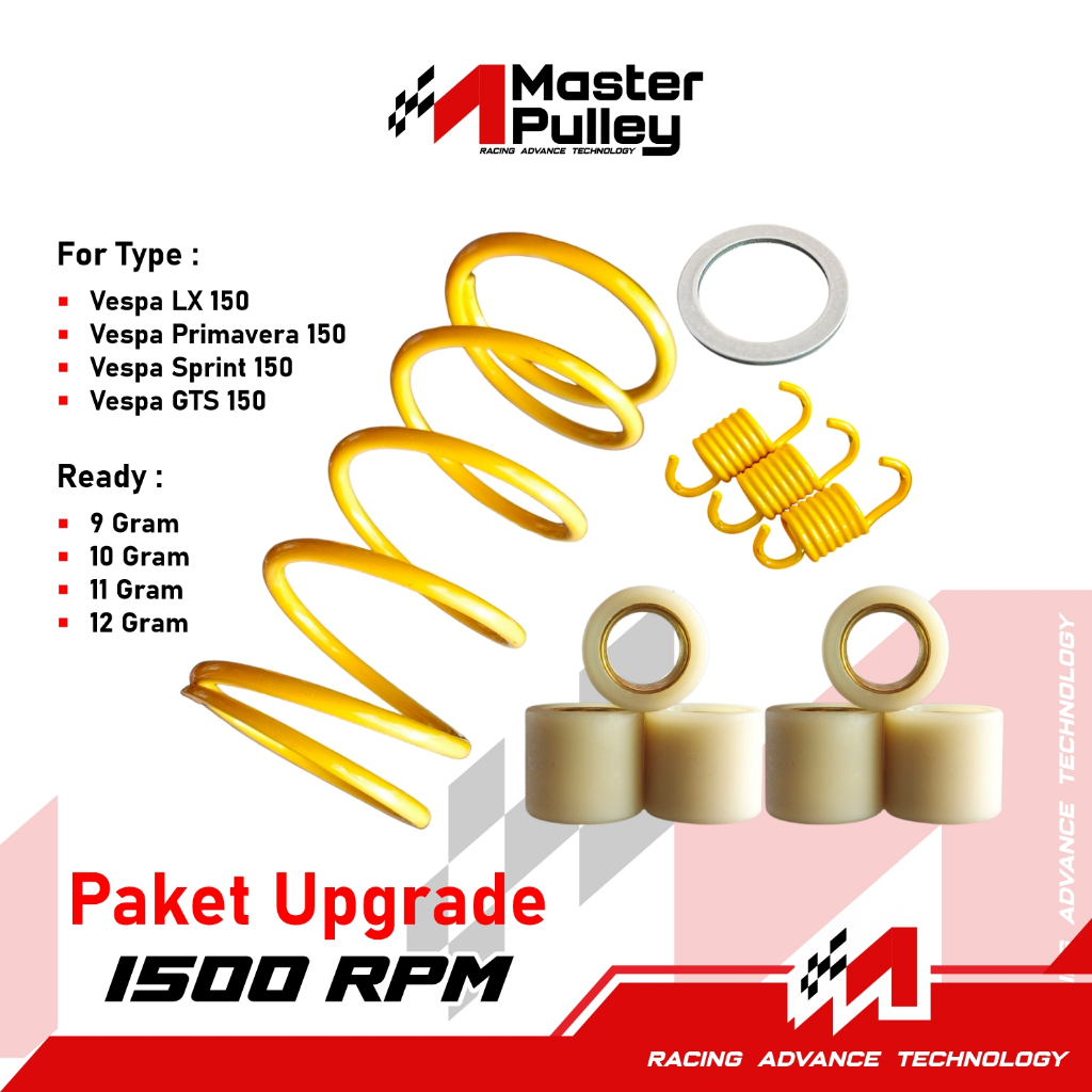 PAKET UPGRADE CVT VESPA MATIC LX 150 / UPGRADE CVT 1500 RPM VESPA MATIC PRIMAVERA 150 / UPGRADE CVT 