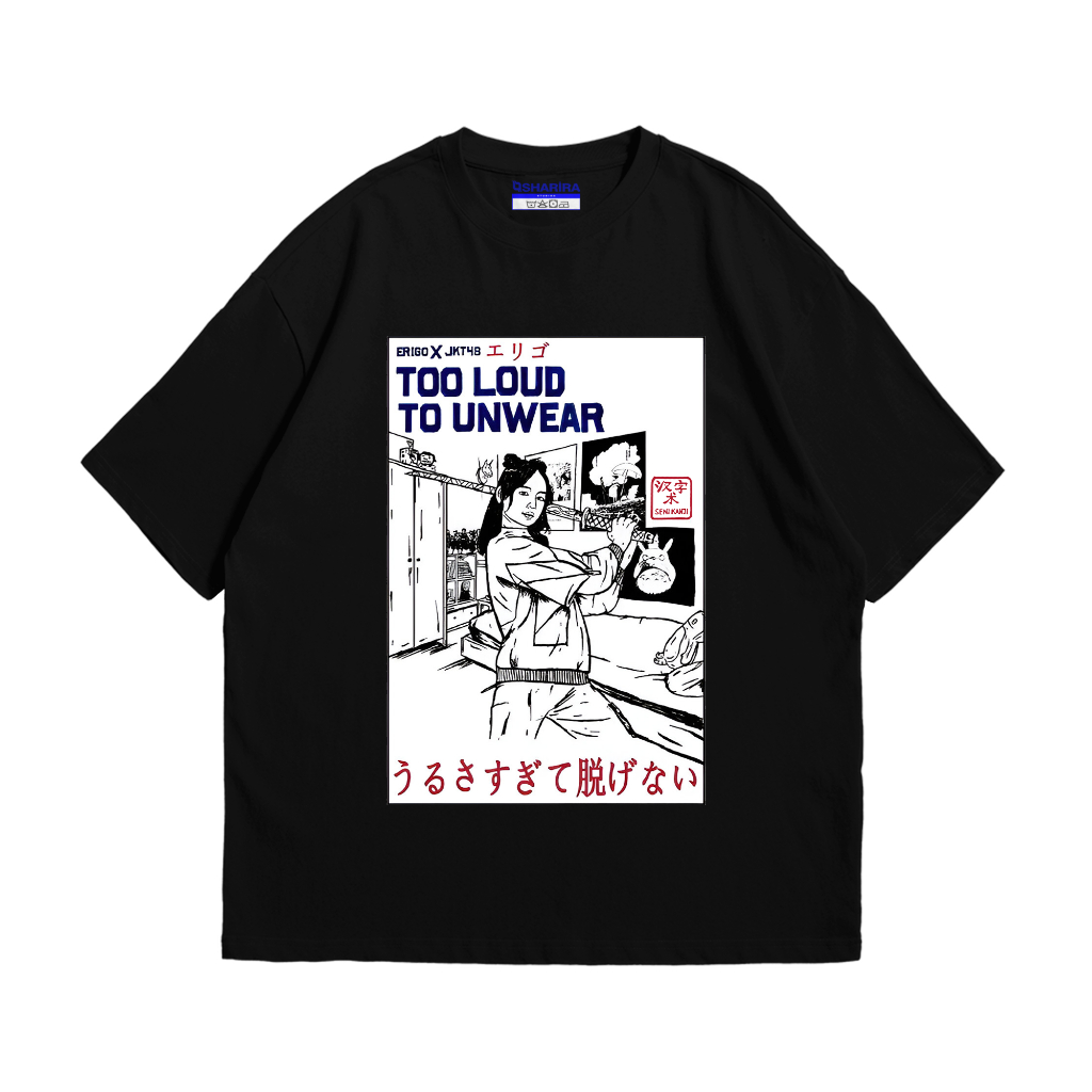 Sharira T-Shirt Pria Premium Poliester 24s Printing DTF - Christy Seni Kanji  - Street Wear - Kaos S