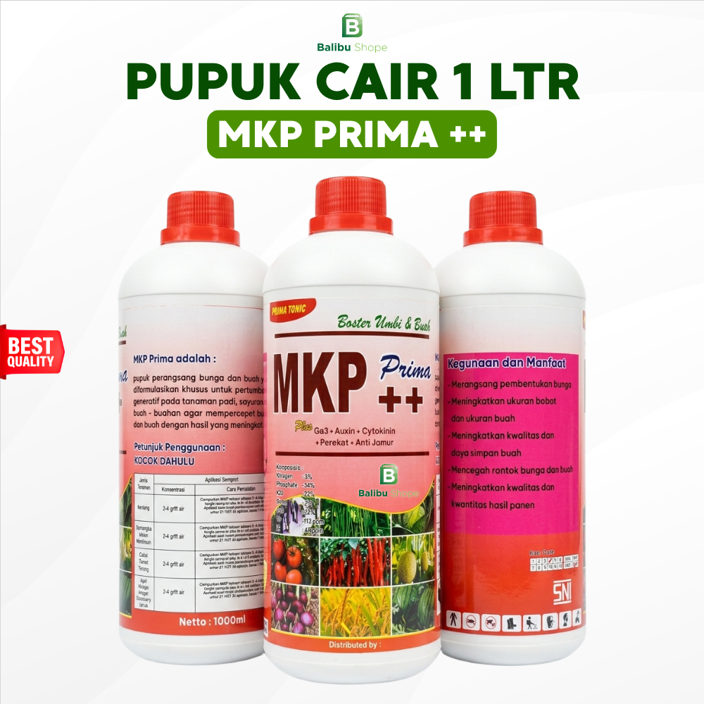 Pupuk Cair MKP PRIMA ++ 1 Liter | Pupuk Boster Daun & Buah