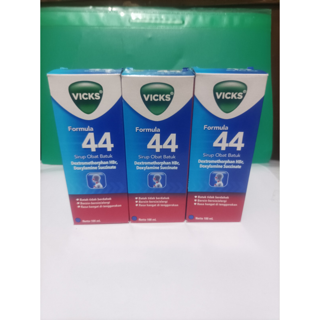 Sirup Obat Batuk Dewasa Vicks Formula 44 100ml  Meredakan Batuk Kering & Bersin