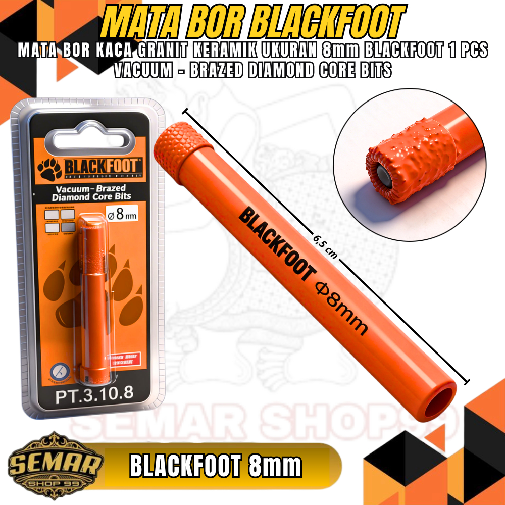Mata Bor Granit Blackfoot 8mm Original Berkualitas Mata Bor Kaca Granit Marmer Keramik Ukuran 8mm BL