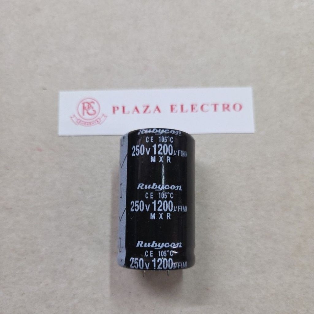KAPASITOR ELCO 1200 UF - 250VOLT RUBYCON HITAM ORIGINAL CAPASITOR ELKO