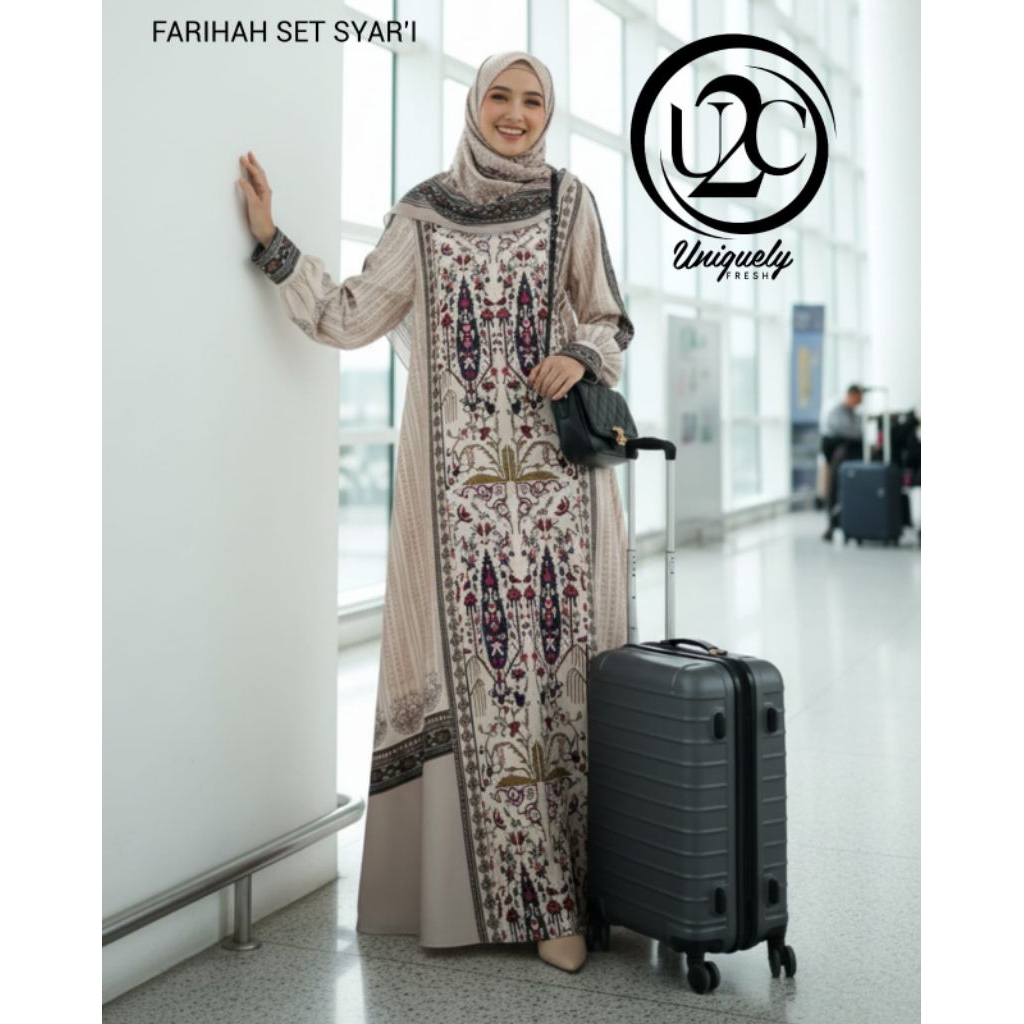 NEW COLLECTION GAMIS FARIHAH SET SYAR'I DRESS ORI U2C BEST SELLER