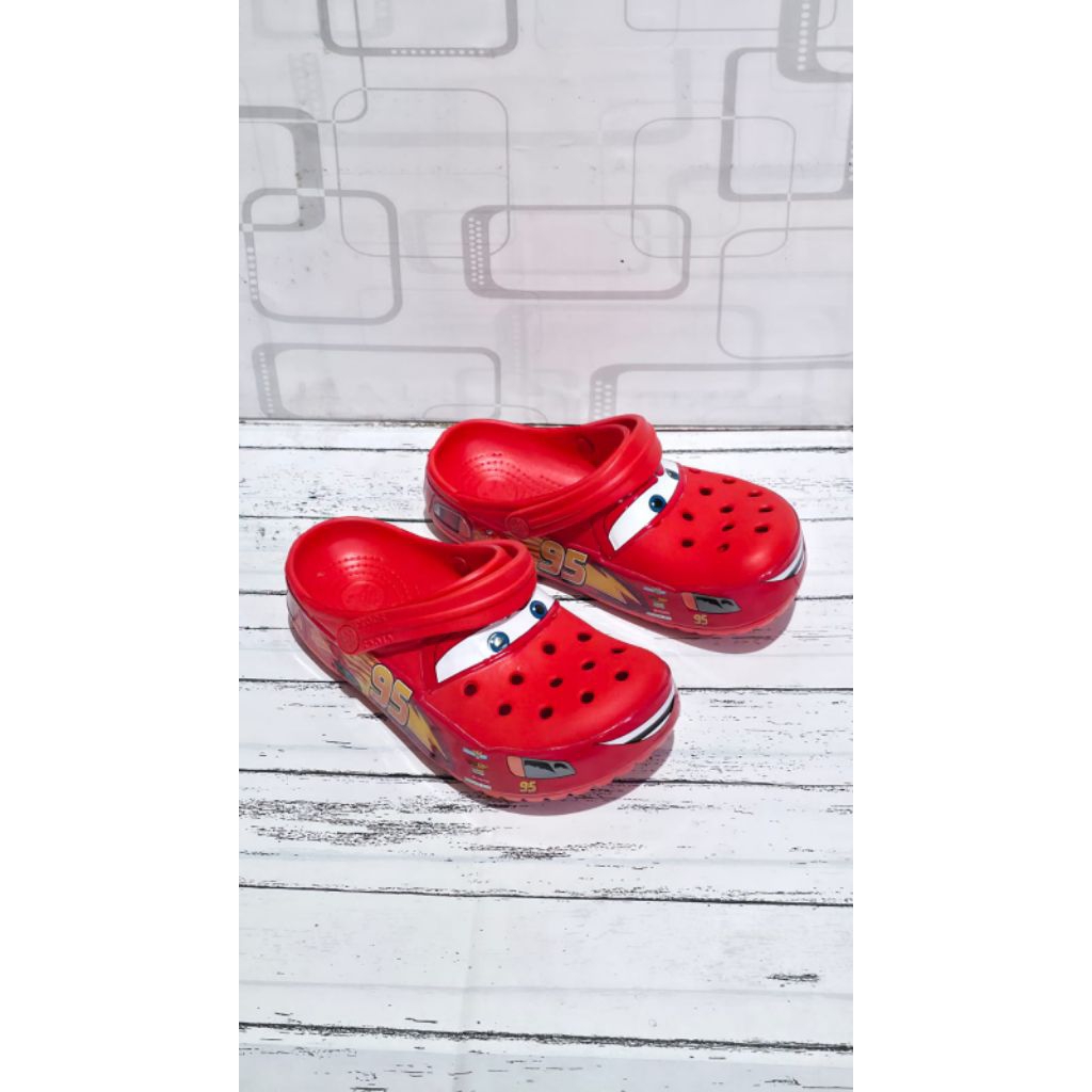 Cars McQueen Man sendal Crocs sendal anti slip