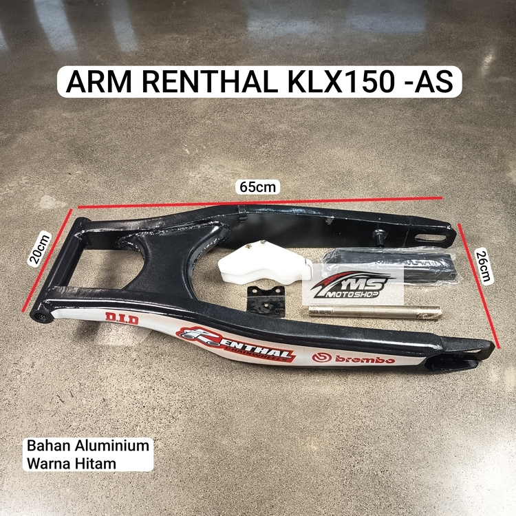 RENTHAL SWING ARM MOTOR KLX 150 -AS HITAM ; SILVER