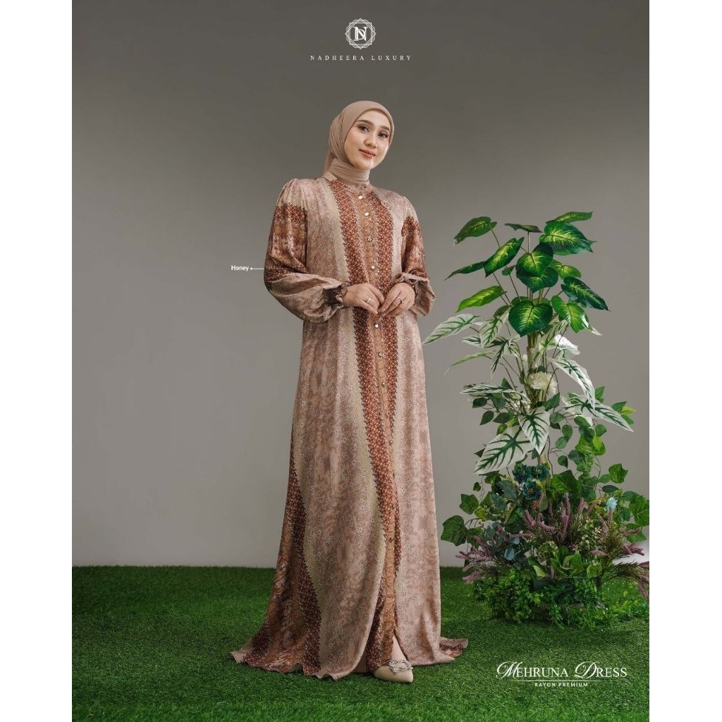 MEHRUNA DRESS BY NADHEERA LUXURY || Gamis motif || Gamis nadheera luxury || Gamis premium