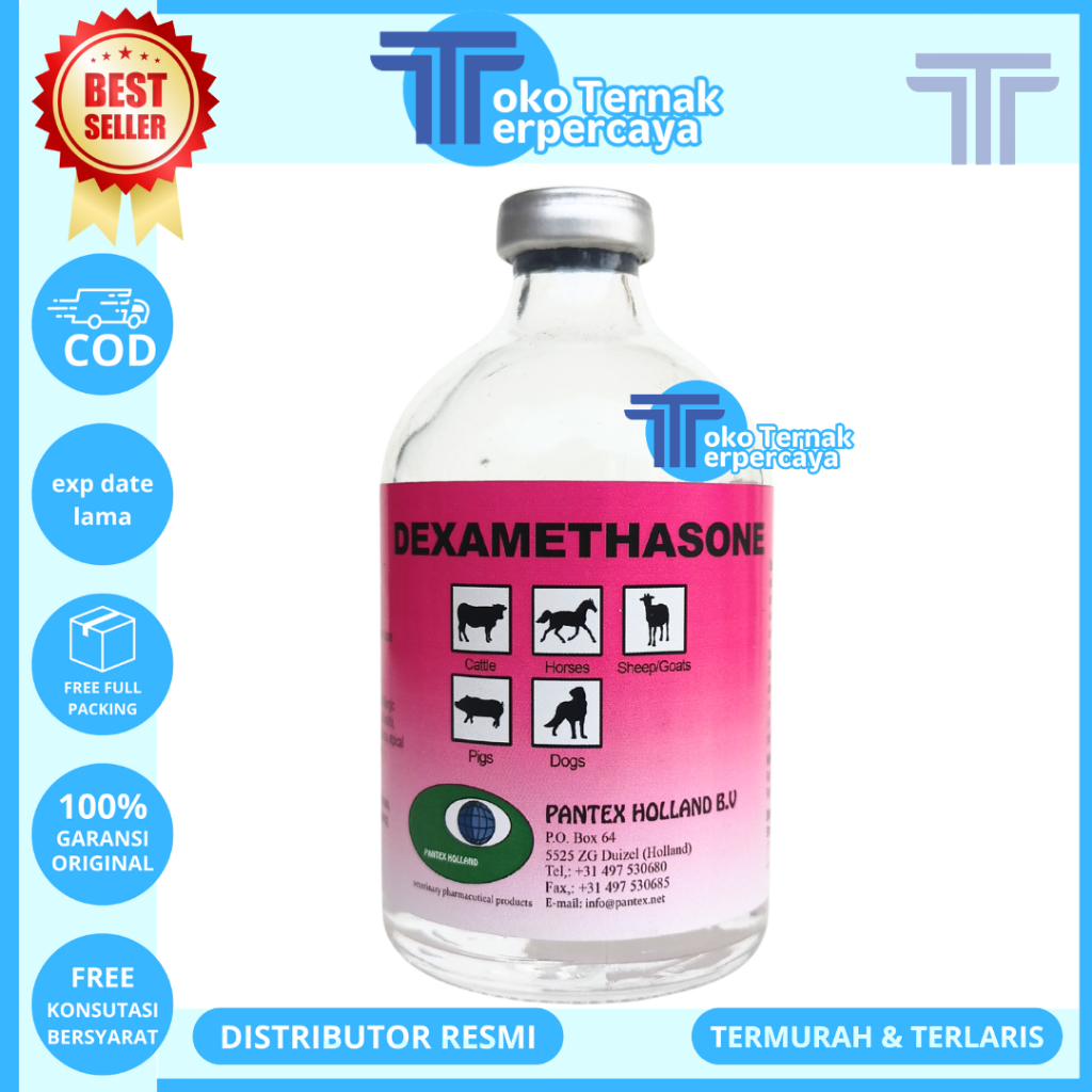 PANTEX DEXAMETHASONE 100 ML - Obat Hewan Anti Radang Anti Inflamasi Ternak Sapi Kambing Anjing