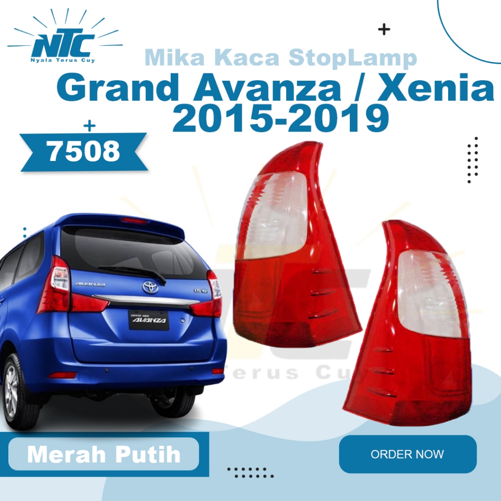 7508-MIKA KACA LAMPU STOP BELAKANG TRANSMOVER GRAND AVANZA XENIA 2015 - 2019 / Mika Lampu Belakang A