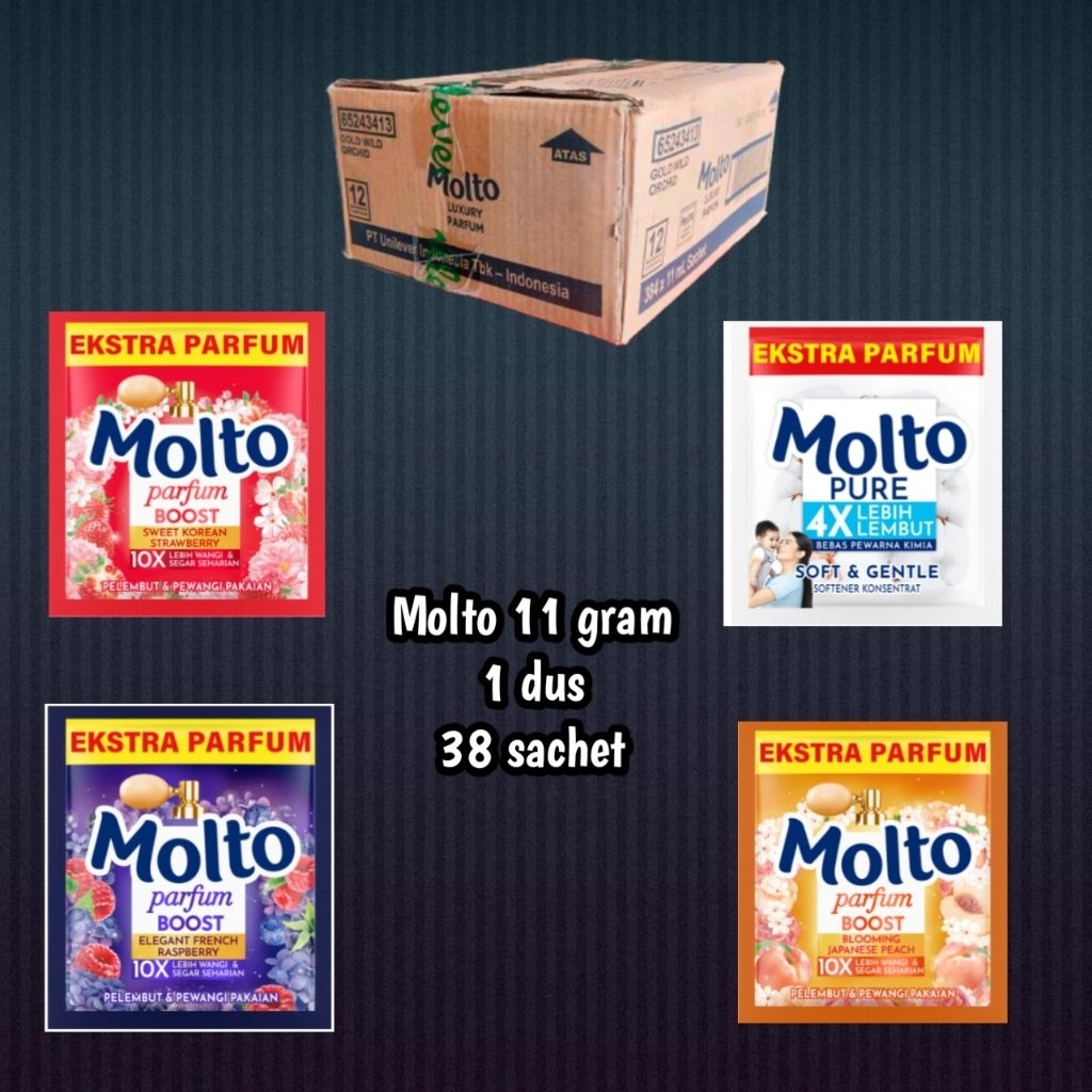 1 DUS molto isi 384 sachet  kemasan 11 gr eceran 500
