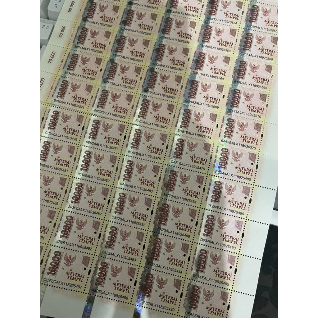 TERBARU MATERAI 10000 asli