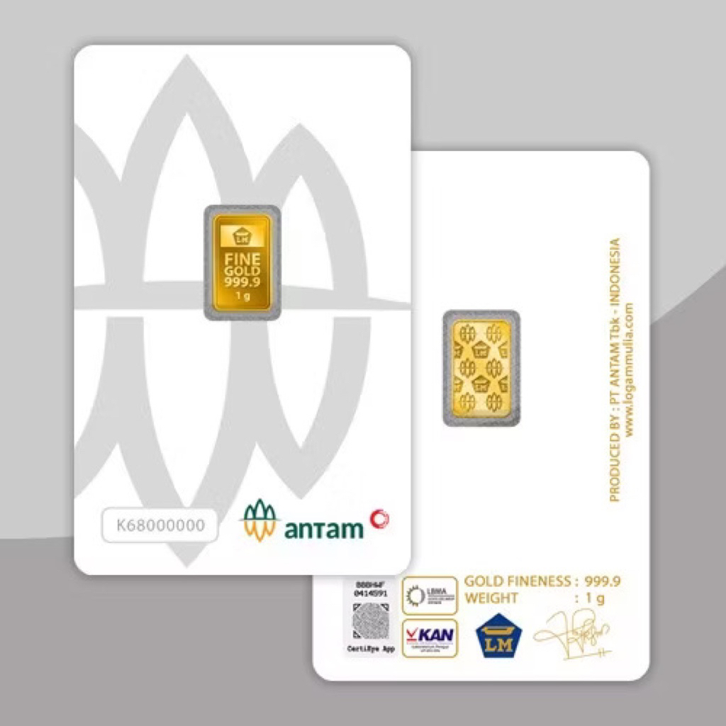 1 Gram Emas Batangan 24 Karat Antam - Presisi, Investasi Aman, Mudah Diperdagangkan