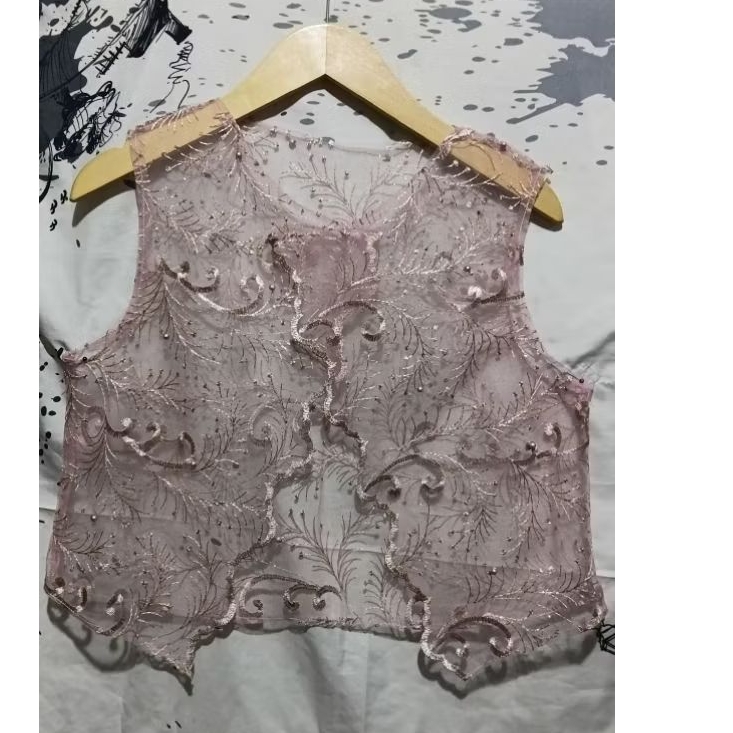Vest brukat wanita/Ld 98/panjang 50/Rompi Brukat wanita dewasa/Rompi cantik/baju lebaran