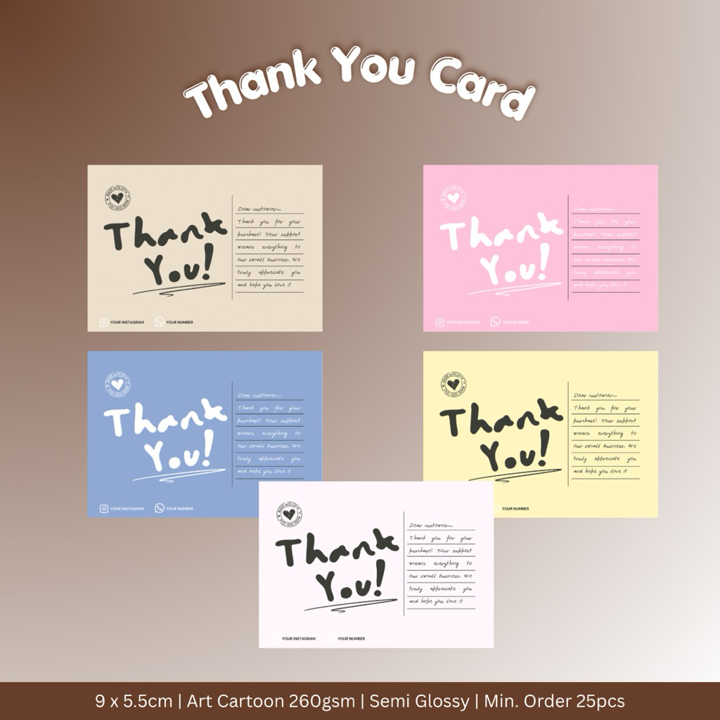 [25PCS] Thank You Card | Thank You Card Business | Thank You Card Aesthetic | Thank You Card Custom 